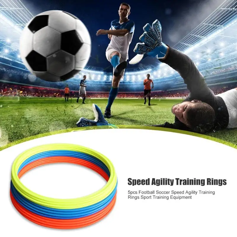 5pcs/set Football Soccer Speed Agility Training Rings Sport Training Equipment 30cm 40cm Dia thumbnail 2