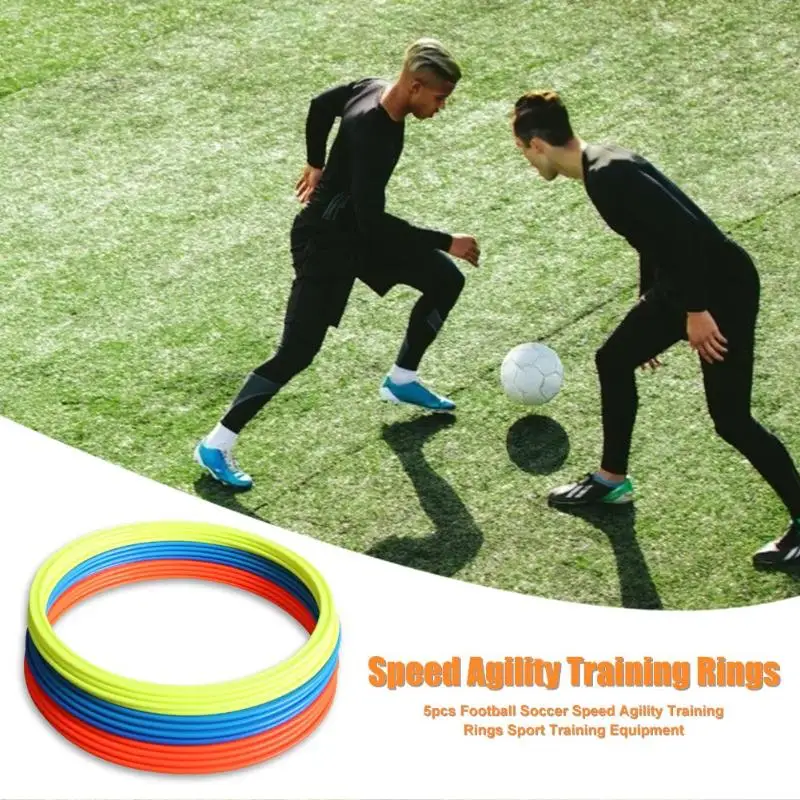5pcs/set Football Soccer Speed Agility Training Rings Sport Training Equipment 30cm 40cm Dia thumbnail 5