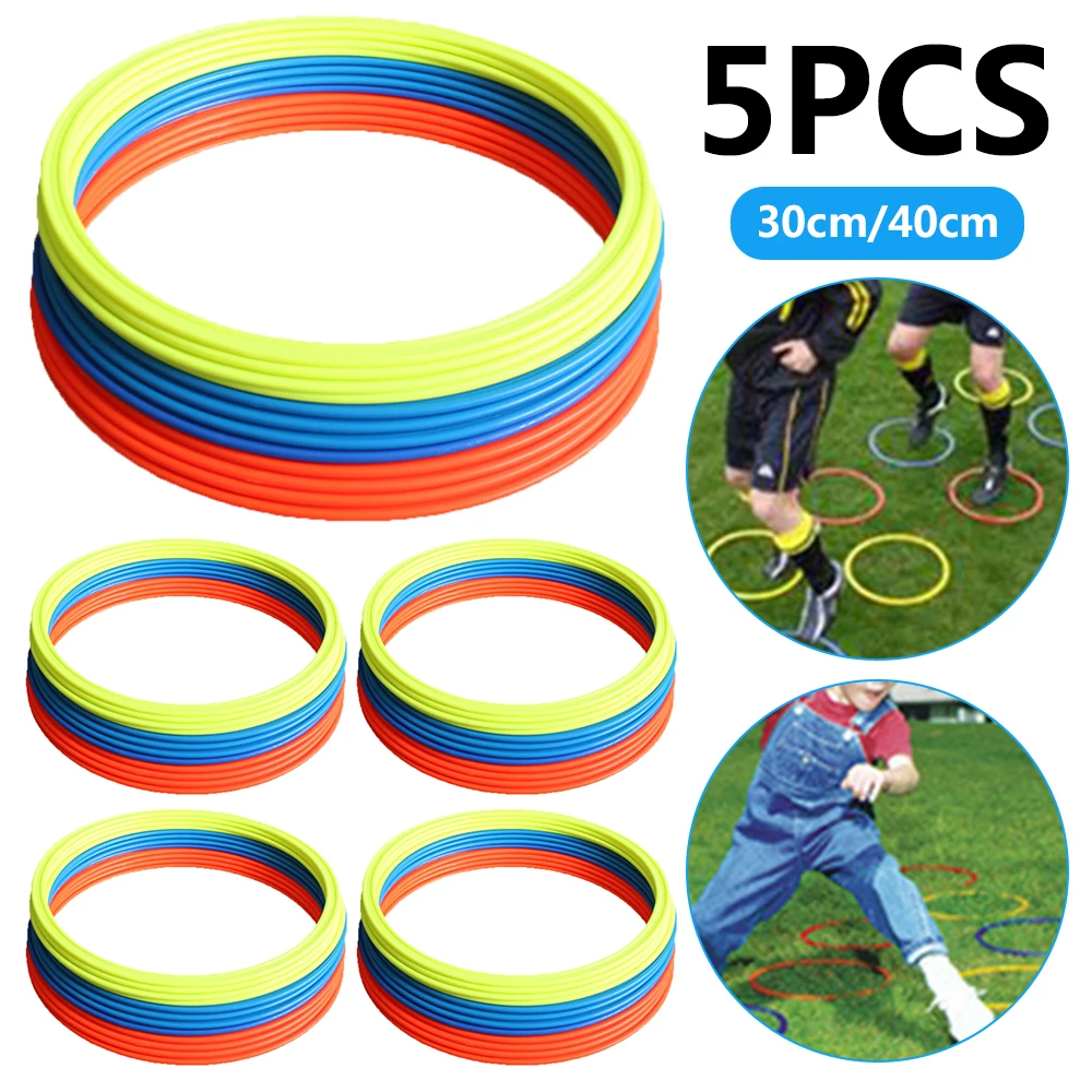 5pcs/set Football Soccer Speed Agility Training Rings Sport Training Equipment 30cm 40cm Dia