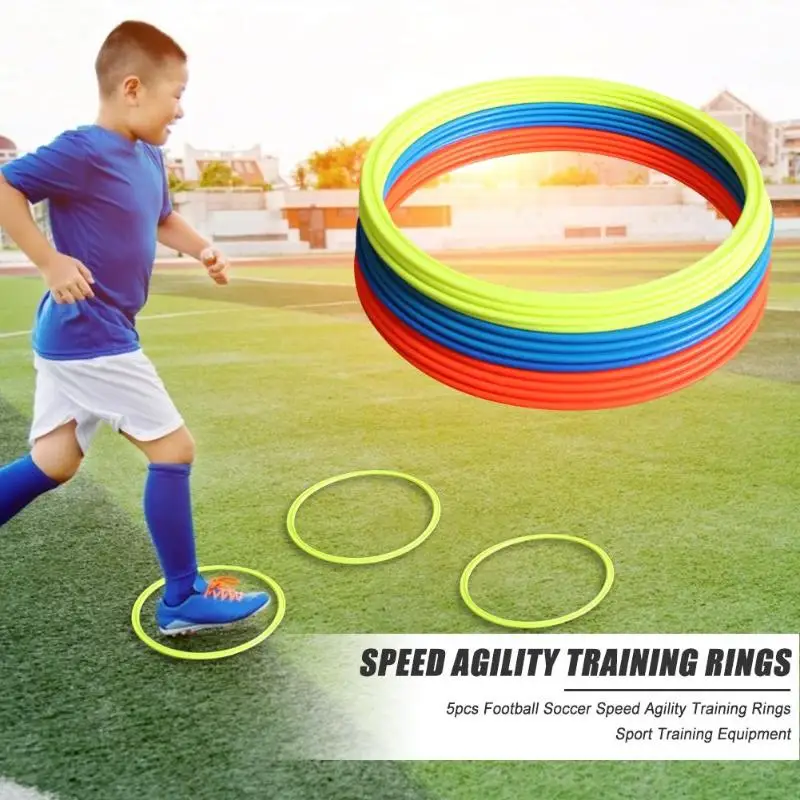 5pcs/set Football Soccer Speed Agility Training Rings Sport Training Equipment 30cm 40cm Dia thumbnail 3