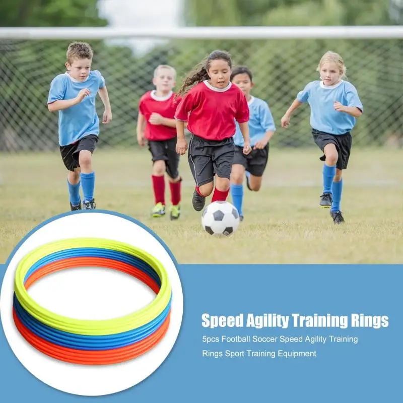 5pcs/set Football Soccer Speed Agility Training Rings Sport Training Equipment 30cm 40cm Dia thumbnail 4
