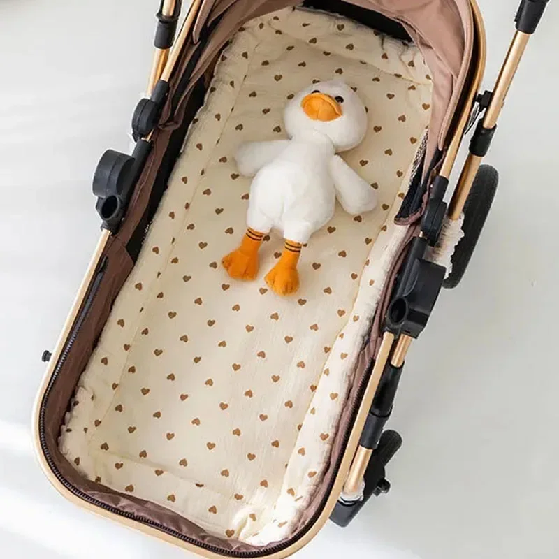 Cartoon Bear Baby Stroller Seat Cushion Cotton Soft Newborn Car Seat Pad Infant Pushchair Mattress Mat Kid Pram Accessories thumbnail 2