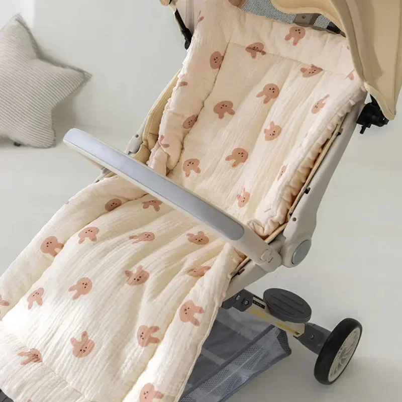 Cartoon Bear Baby Stroller Seat Cushion Cotton Soft Newborn Car Seat Pad Infant Pushchair Mattress Mat Kid Pram Accessories thumbnail 5
