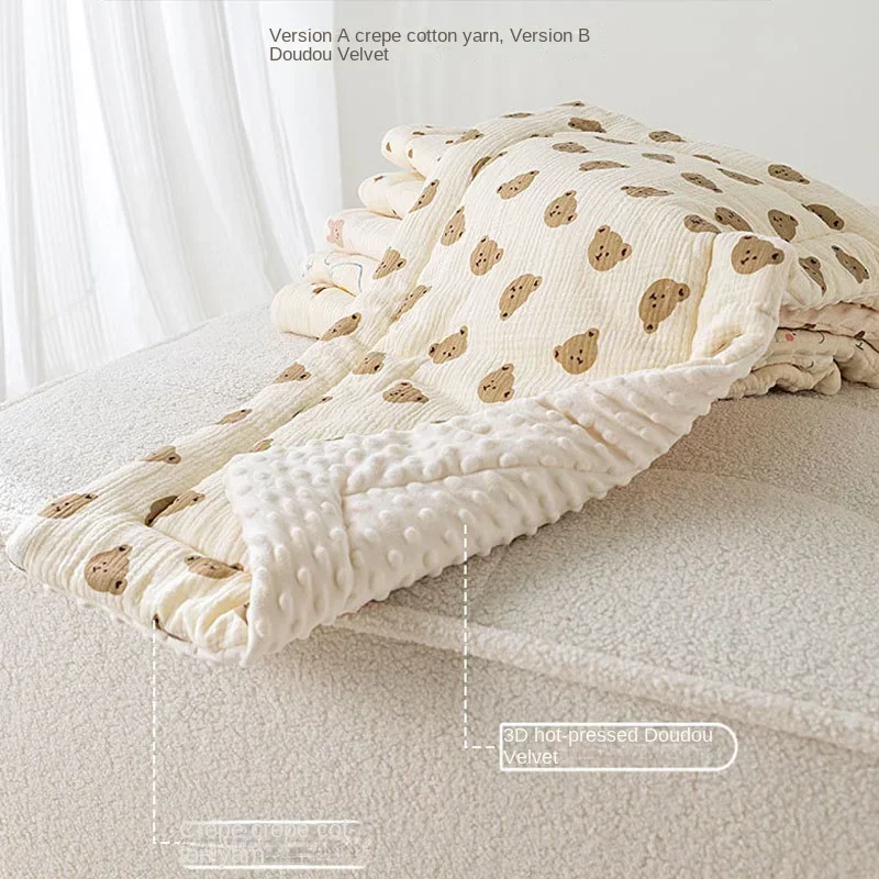 Cartoon Bear Baby Stroller Seat Cushion Cotton Soft Newborn Car Seat Pad Infant Pushchair Mattress Mat Kid Pram Accessories thumbnail 3