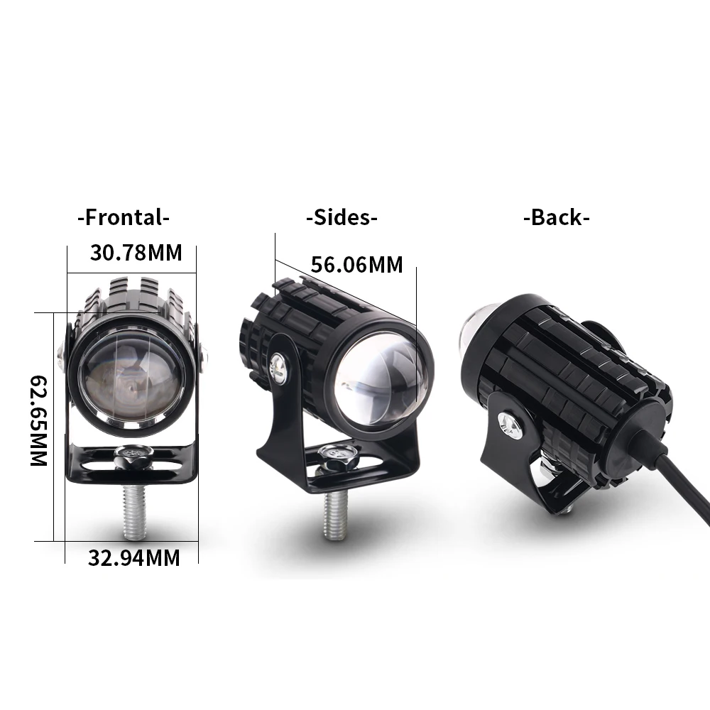 Motorcycle Mini DRL Driving Light Dual Color for Headlight Auxiliary Spotlight Lamp R ATV Scooter Moto Fog Light Accessories 12V thumbnail 2