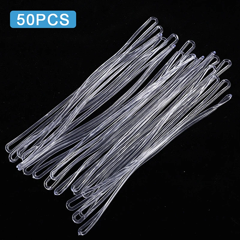 50pcs Travel Tags Plastic Bag Loops Transparent Luggage ID Label Strap Holder Lanyard Portable Travel Accessories