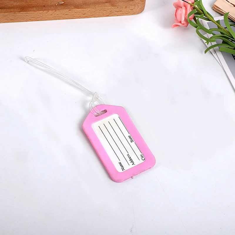 50pcs Travel Tags Plastic Bag Loops Transparent Luggage ID Label Strap Holder Lanyard Portable Travel Accessories thumbnail 4
