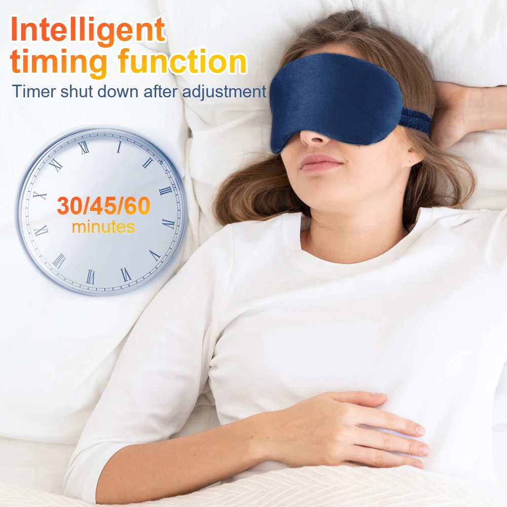 USB Eye Massager Heated Eye Shade Relieve Eye Fatiuge Remove Dark Circles Hot Eye Cover for Night Sleep Travel Office Eye Mask thumbnail 3