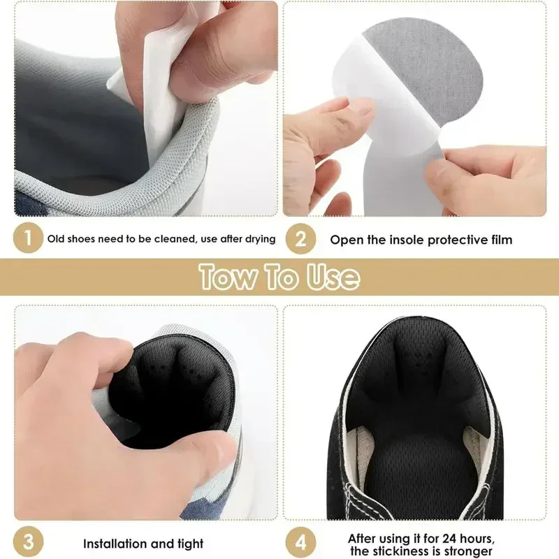 4Pcs New Sponge Heel Cushion Back of Inserts Heel Protectors Shoe Pads for Shoe Non-slip Shoes Insoles T-Shaped Foot Care Pad thumbnail 6