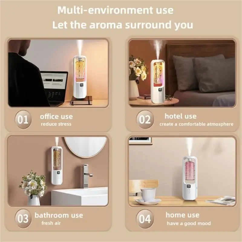 Aroma Diffuser Humidifier Fragrance Essential Oil Aromatherapy Machine Air Freshener Hotel Bedroom Toilet Bathroom Deodorization thumbnail 5