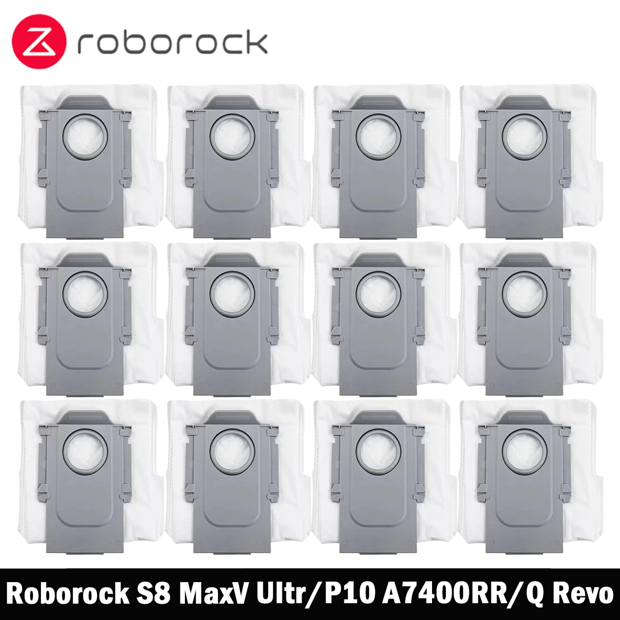 Roborock S8 MaxV Ultra / Q Revo / Q Revo MaxV / Q Revo S / Q Revo Pro / Qrevo Curv / Saros 10 Robot Vacuum Dust Bags Accessories