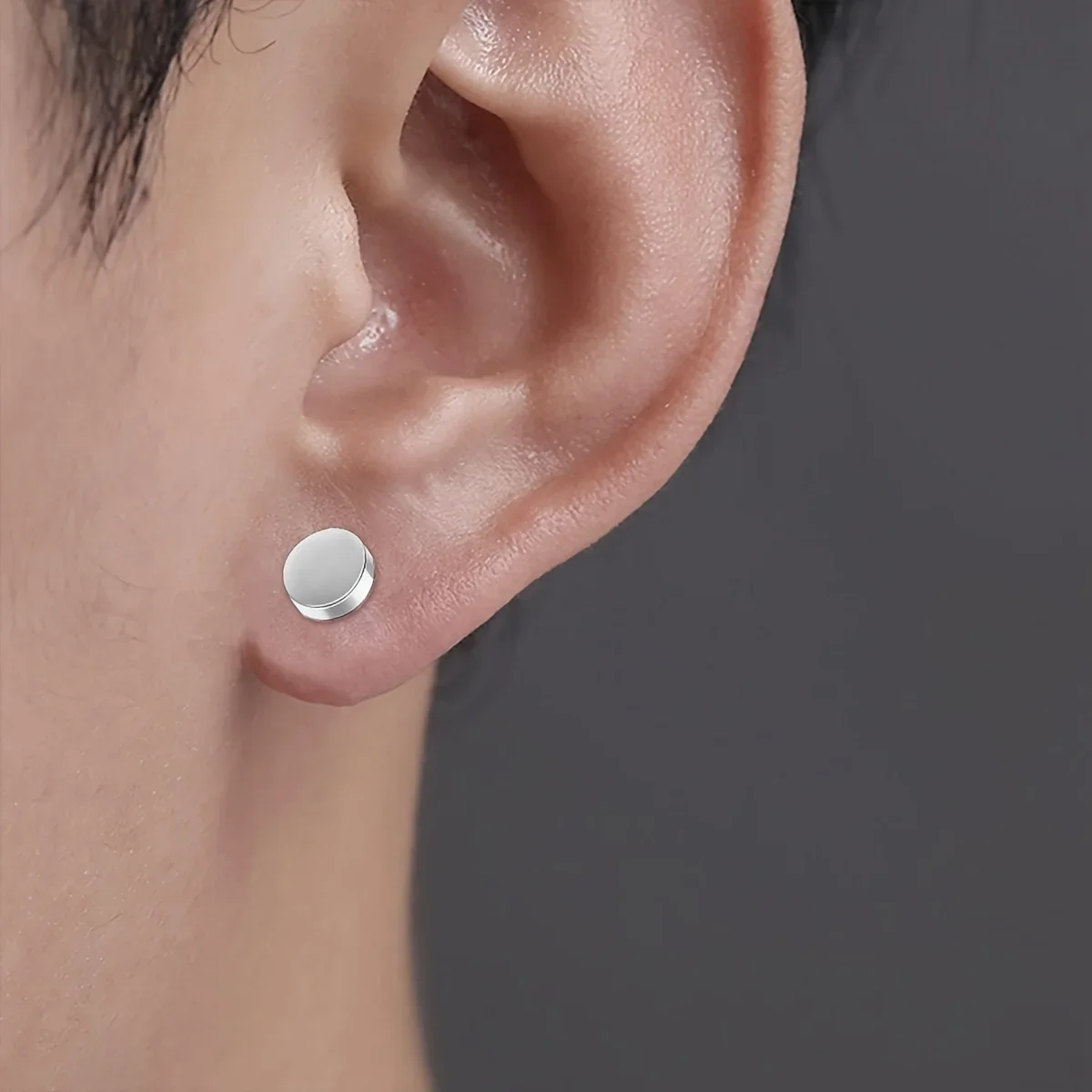 1 Pairs Crystal Strong Magnetic Ear Stud Clip Earrings for Men Women Punk Round Zircon Magnet Earrings Non Piercing Jewelry thumbnail 3