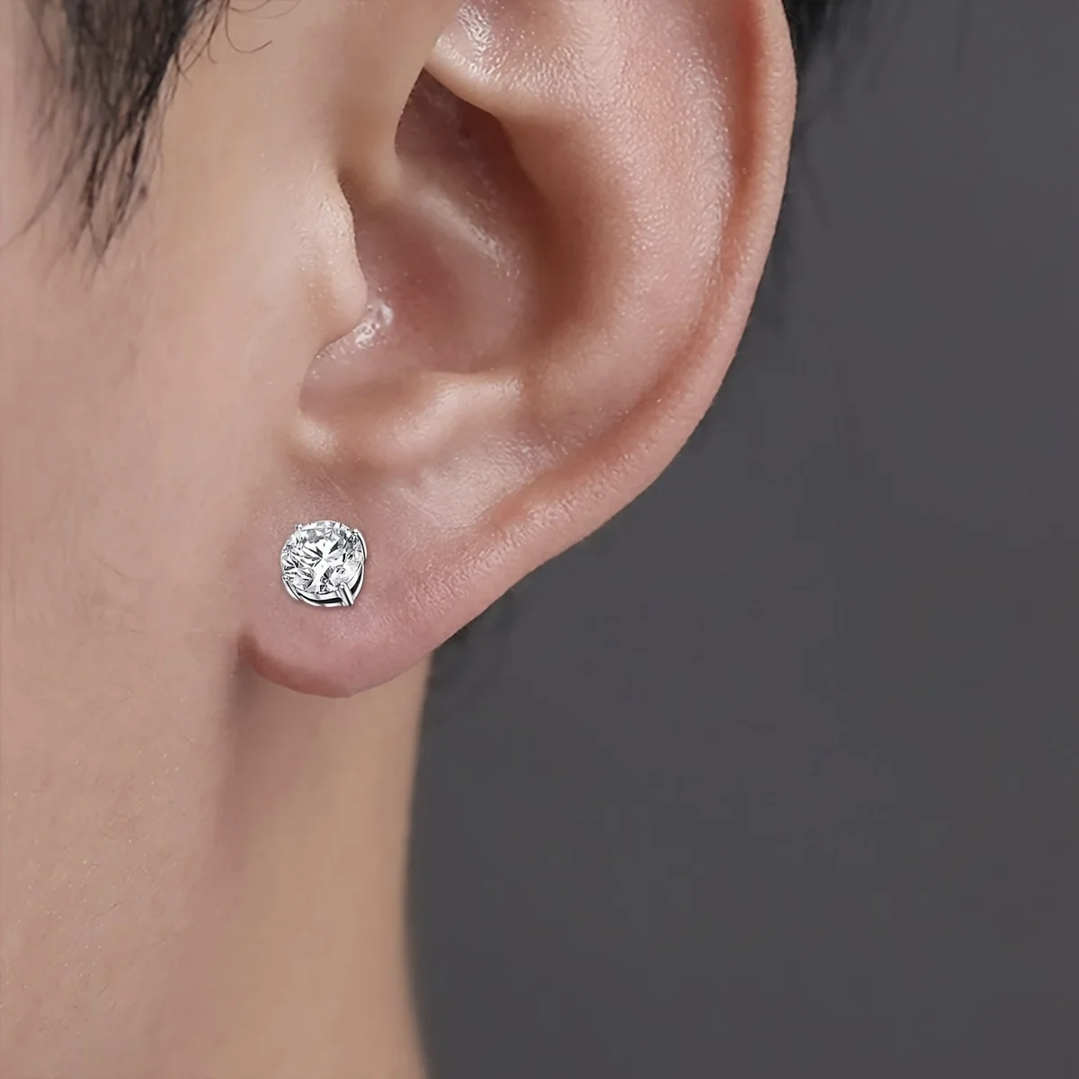 1 Pairs Crystal Strong Magnetic Ear Stud Clip Earrings for Men Women Punk Round Zircon Magnet Earrings Non Piercing Jewelry thumbnail 2