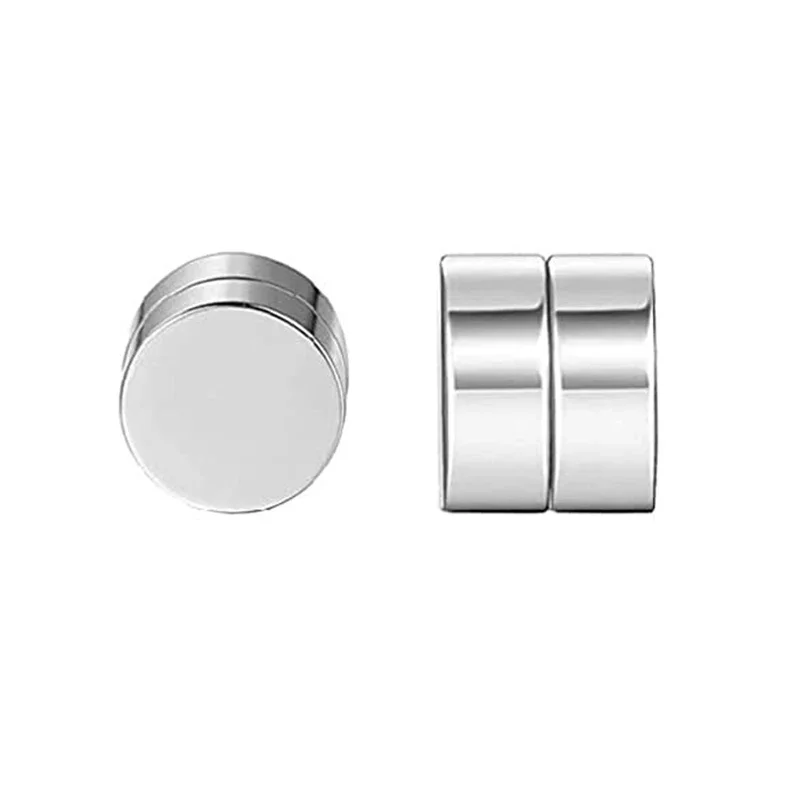 1 Pairs Crystal Strong Magnetic Ear Stud Clip Earrings for Men Women Punk Round Zircon Magnet Earrings Non Piercing Jewelry thumbnail 5