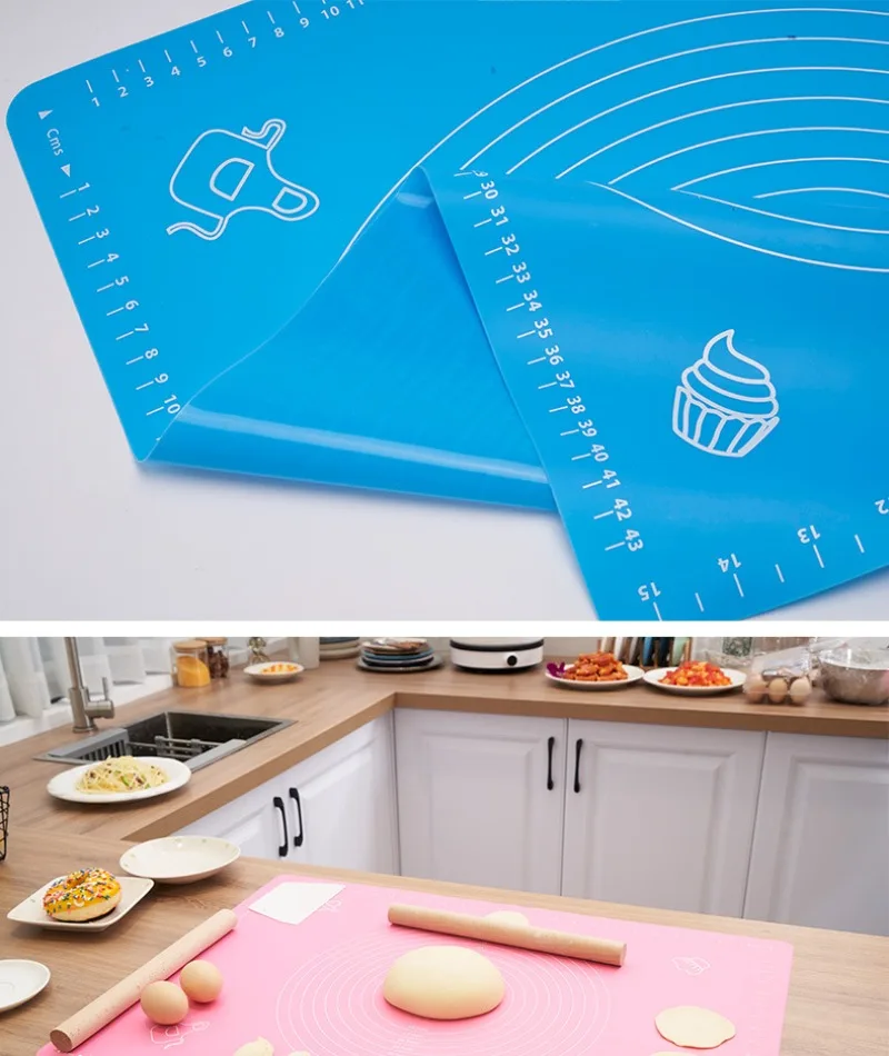 Silicone Baking Supplies Rolling Mat Housewares Kitchen Food Grade Pastry and Pastry Accessories Thicken For Dough Knead Flour thumbnail 4