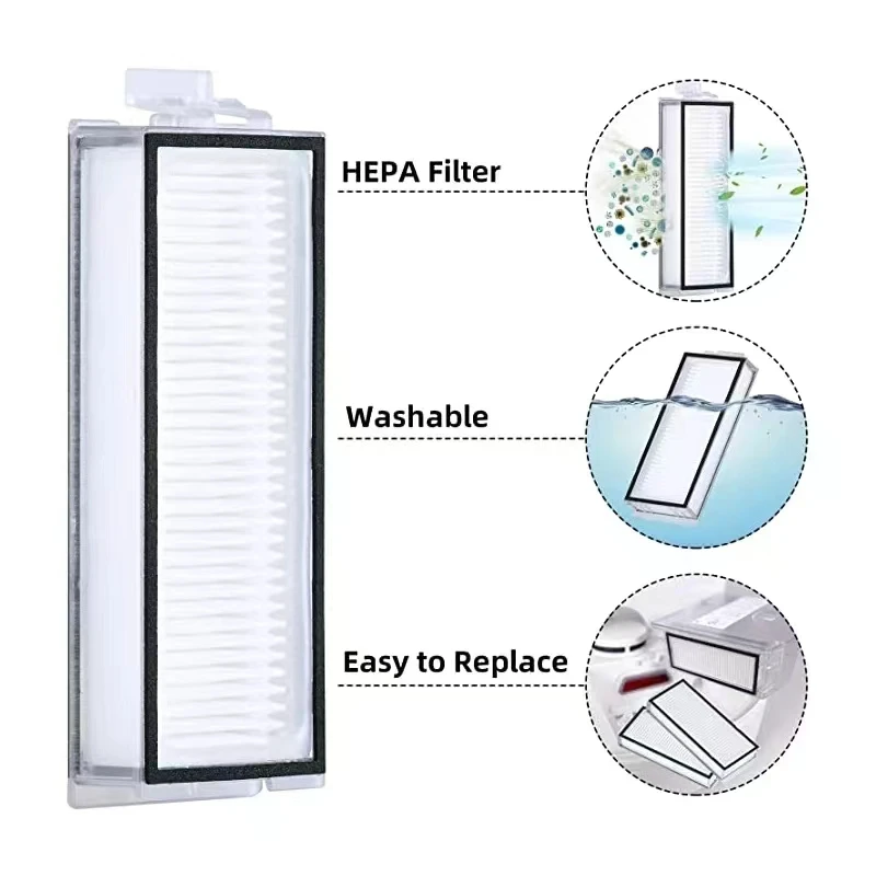 Roborock Q7 Max / Q7 Max+ / Q7 Plus / T8 Hepa Filter Robot Vacuum Cleaner Spare Parts Main Side Brush Mop Cloth Dust Bag thumbnail 3