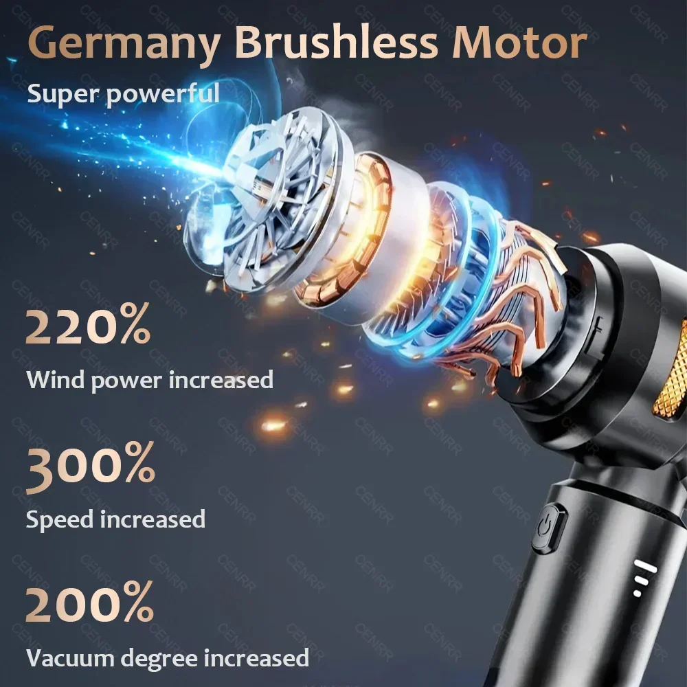 CENRR 998000PA Car Vacuum Cleaner Powerful Portable HandHeld Vacuum Cleaner For Car Wireless Cleaner Robot Car Accessories thumbnail 3