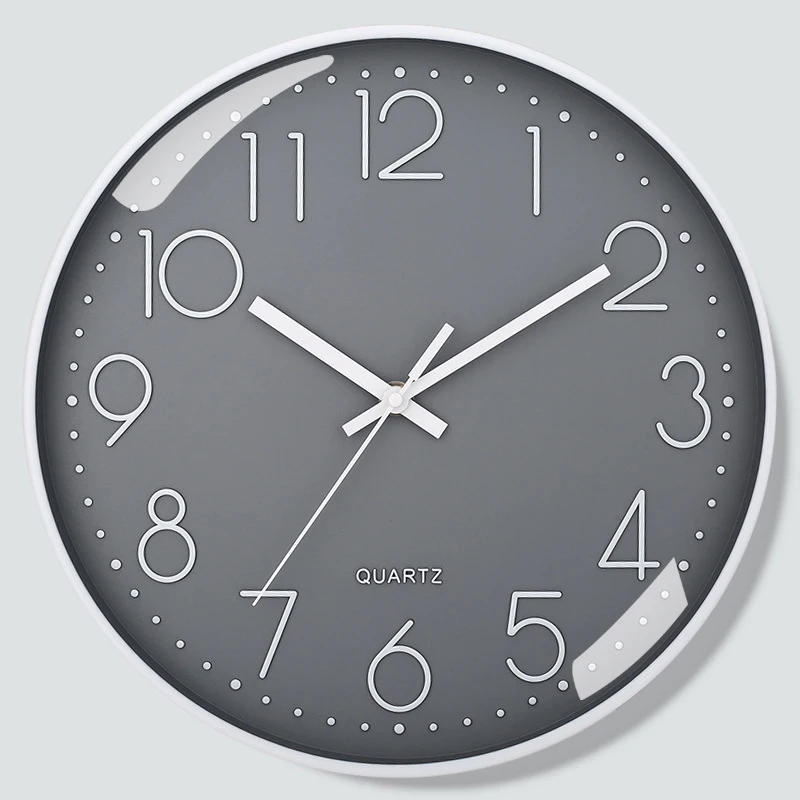 8 Inch Mute Quartz Wall Clock Cubic Digital Clock Living Room Bedroom Wall Clock Simple Digital Clock Home Decorations thumbnail 6