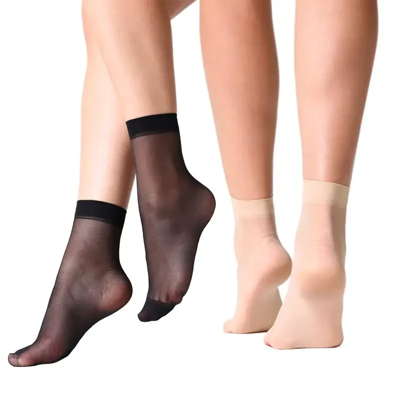10pairs-30Pairs Transparent Summer Socks Ultrathin Women Nylon Ladies Female Short Ankle Meias Elastic Crystal Spring Silk Sox thumbnail 2