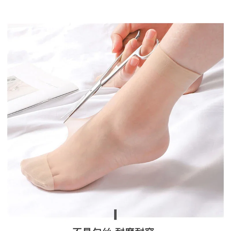 10pairs-30Pairs Transparent Summer Socks Ultrathin Women Nylon Ladies Female Short Ankle Meias Elastic Crystal Spring Silk Sox thumbnail 5