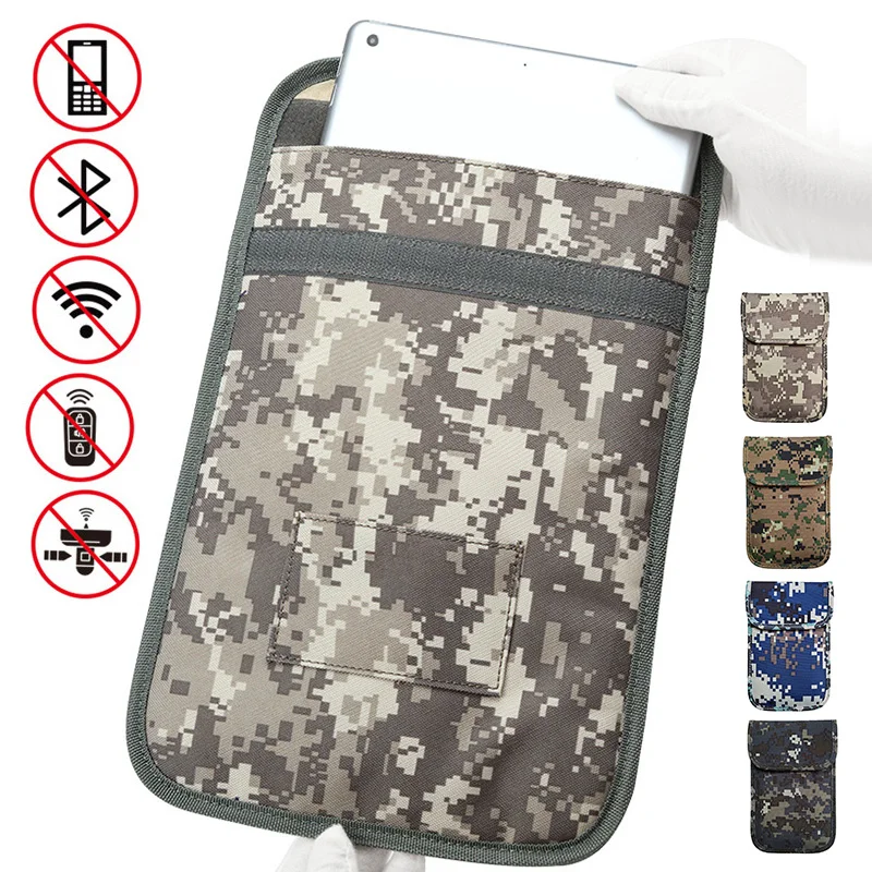 Faraday Bag Car Key Pouch Camouflage Signal Blocking Ipad Cell Phone Cover Rfid Anti-Theft Anti-Radiation Signal Shielding Bag thumbnail 2