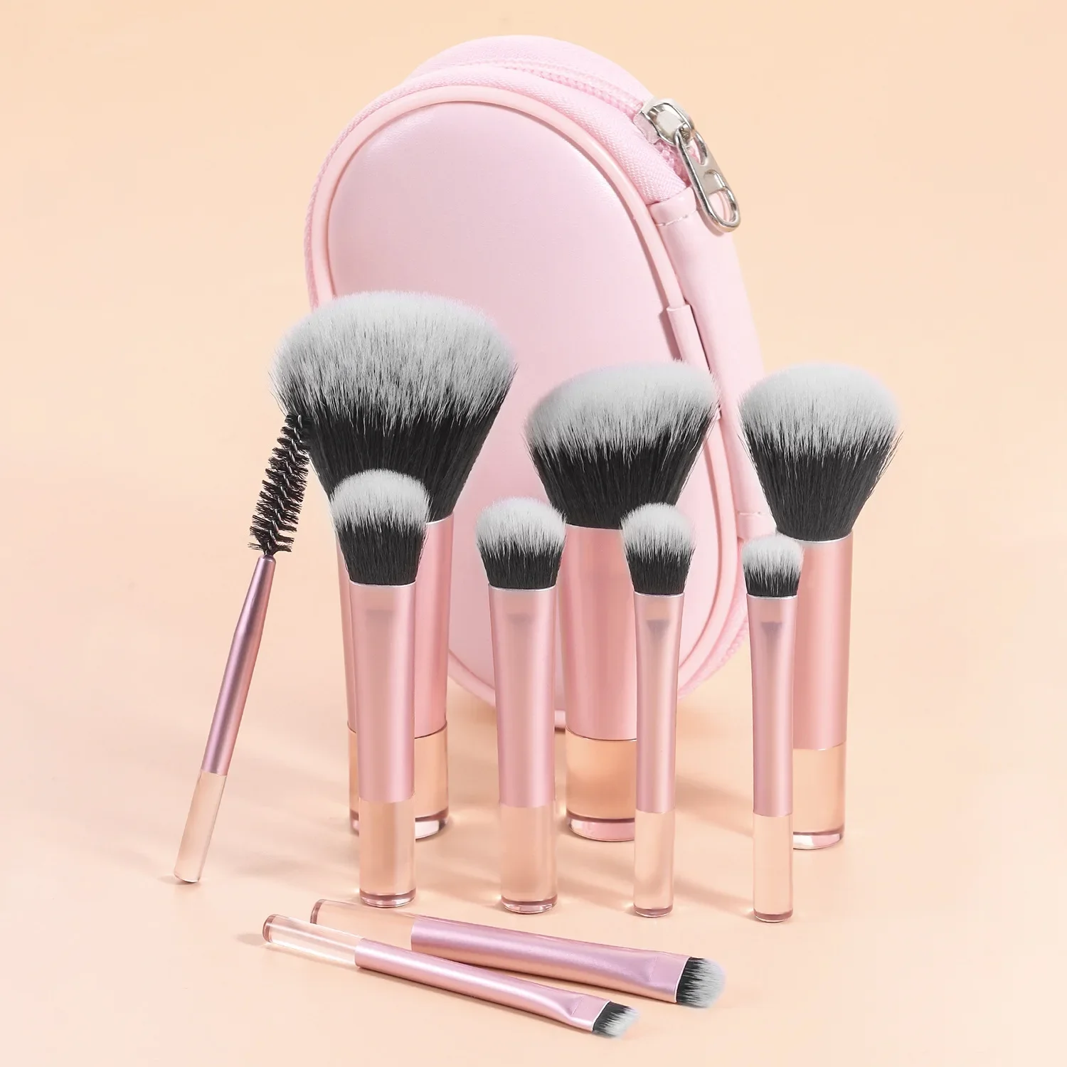 10pcs Mini Makeup Brush Set Powder Eyeshadow Foundation Blush Blender Concealer Beauty Makeup Tools Brush Professional Supplies thumbnail 2