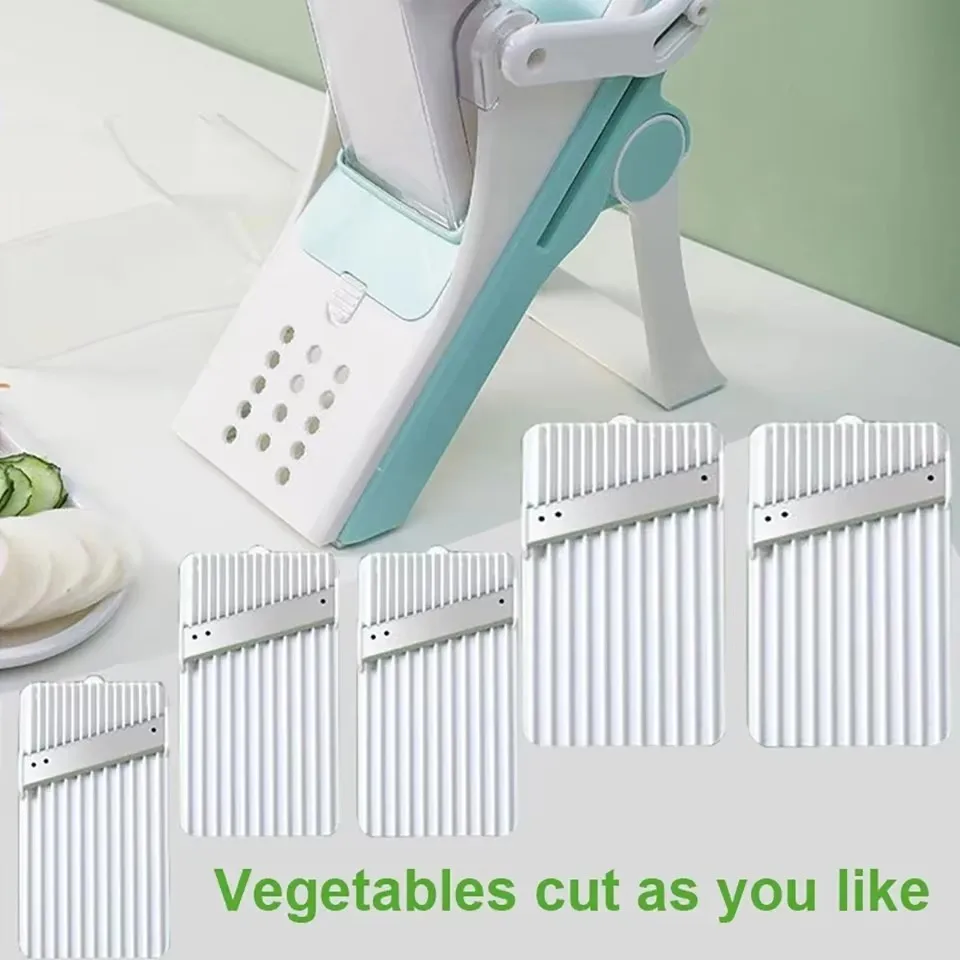 Donirt 5 in 1 Vegetable Cutter Mandoline Slicer Manual Food Chopper Fruit Potato Cucumber Carrot Meat Slicer Shredder Safe Slice thumbnail 6