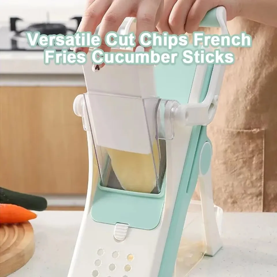 Donirt 5 in 1 Vegetable Cutter Mandoline Slicer Manual Food Chopper Fruit Potato Cucumber Carrot Meat Slicer Shredder Safe Slice thumbnail 4