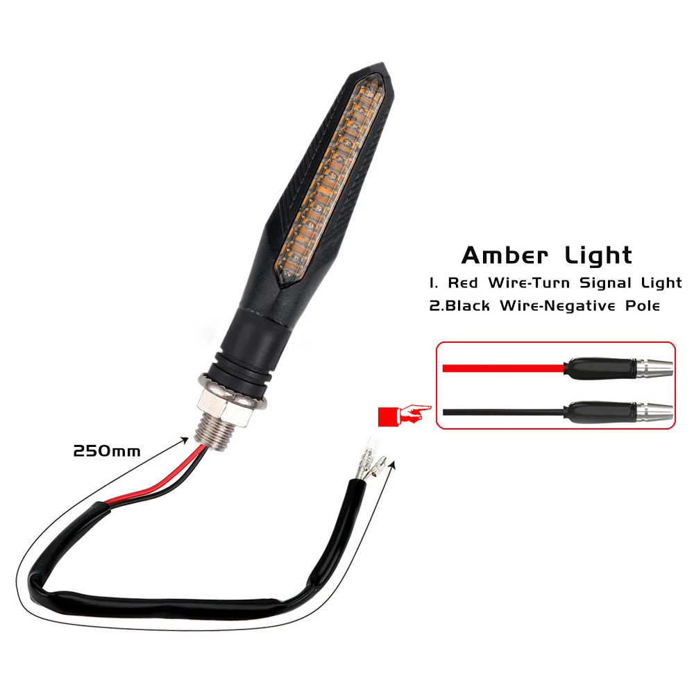 2PCS Universal Motorcycle LED Turn Signal Light 12V Waterproof Flasher Indicator Blinker Rear Lights Lamp Accessories thumbnail 4
