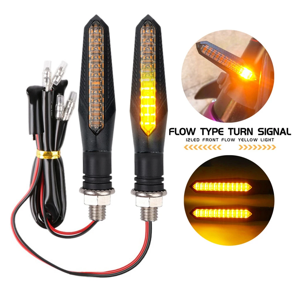 2PCS Universal Motorcycle LED Turn Signal Light 12V Waterproof Flasher Indicator Blinker Rear Lights Lamp Accessories thumbnail 3
