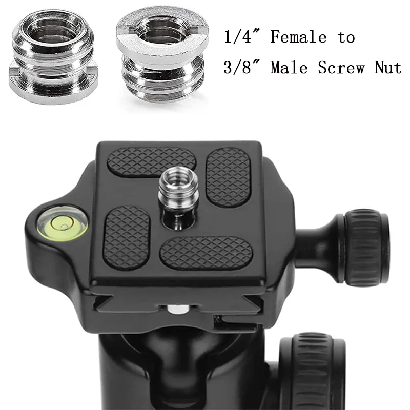 1/4 to 3/8 Camera Conversion Screw Microphone 5/8-27 to 1/4 3/8 Adapter Screw Ballhead Tripod Photography Camera Accessories thumbnail 5