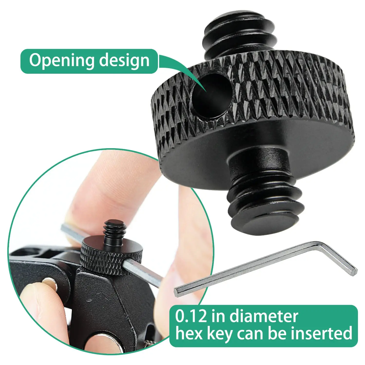 1/4 to 3/8 Camera Conversion Screw Microphone 5/8-27 to 1/4 3/8 Adapter Screw Ballhead Tripod Photography Camera Accessories thumbnail 4