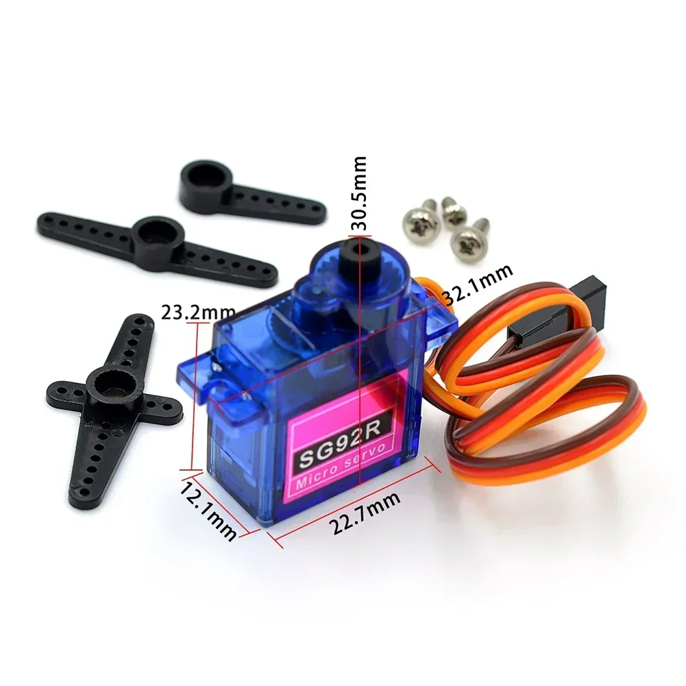 SG92R Micro Servo Motor 4.8-6V 360/270/180 Degree Continuous Rotation Controllable Angle for Robot RC Drone Aircraft 9g DIY Toys thumbnail 2