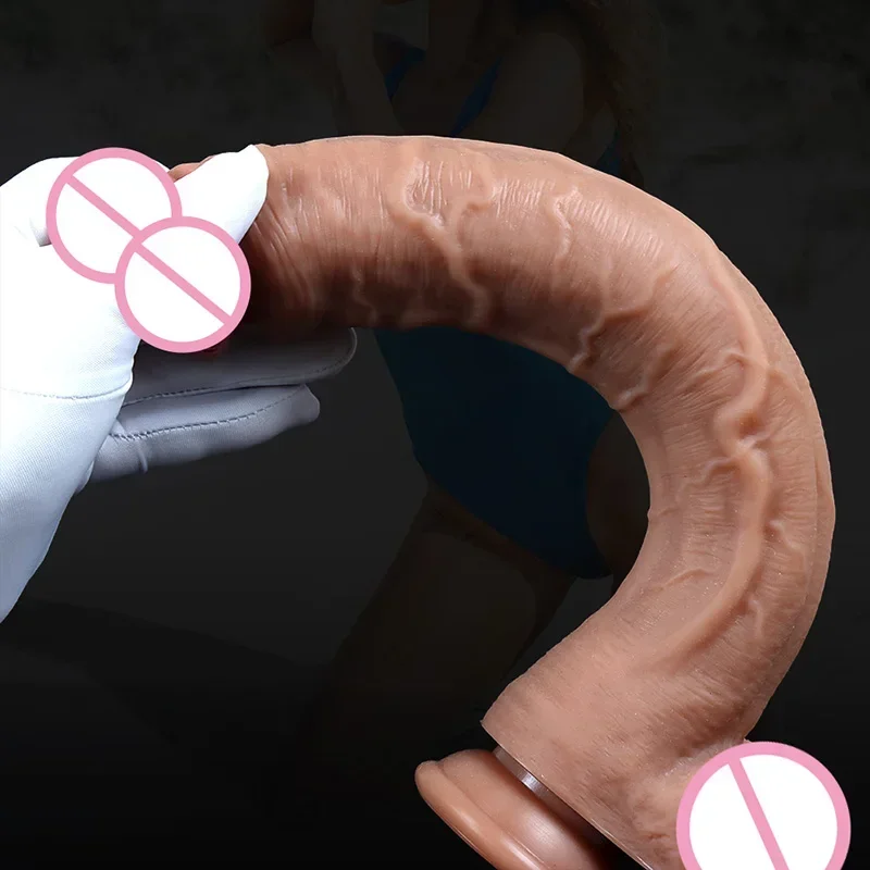Spuer Bigger Realistic Dildos Silicone Layer Penis with Suction Cup Adult Sexy Toys for Woman Men Vagina Anal Massage Stimulator thumbnail 6