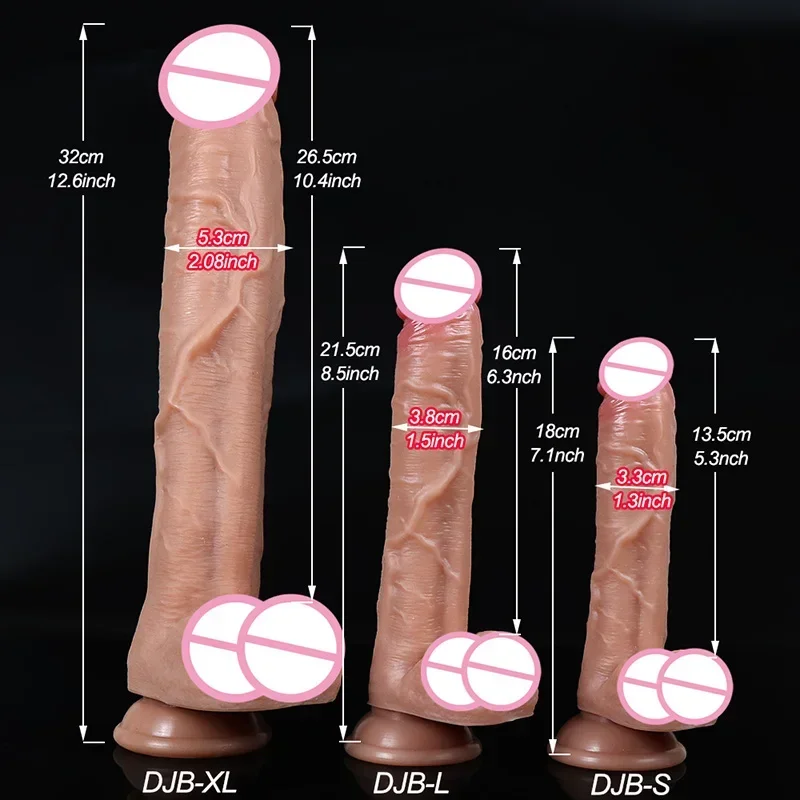Spuer Bigger Realistic Dildos Silicone Layer Penis with Suction Cup Adult Sexy Toys for Woman Men Vagina Anal Massage Stimulator thumbnail 4