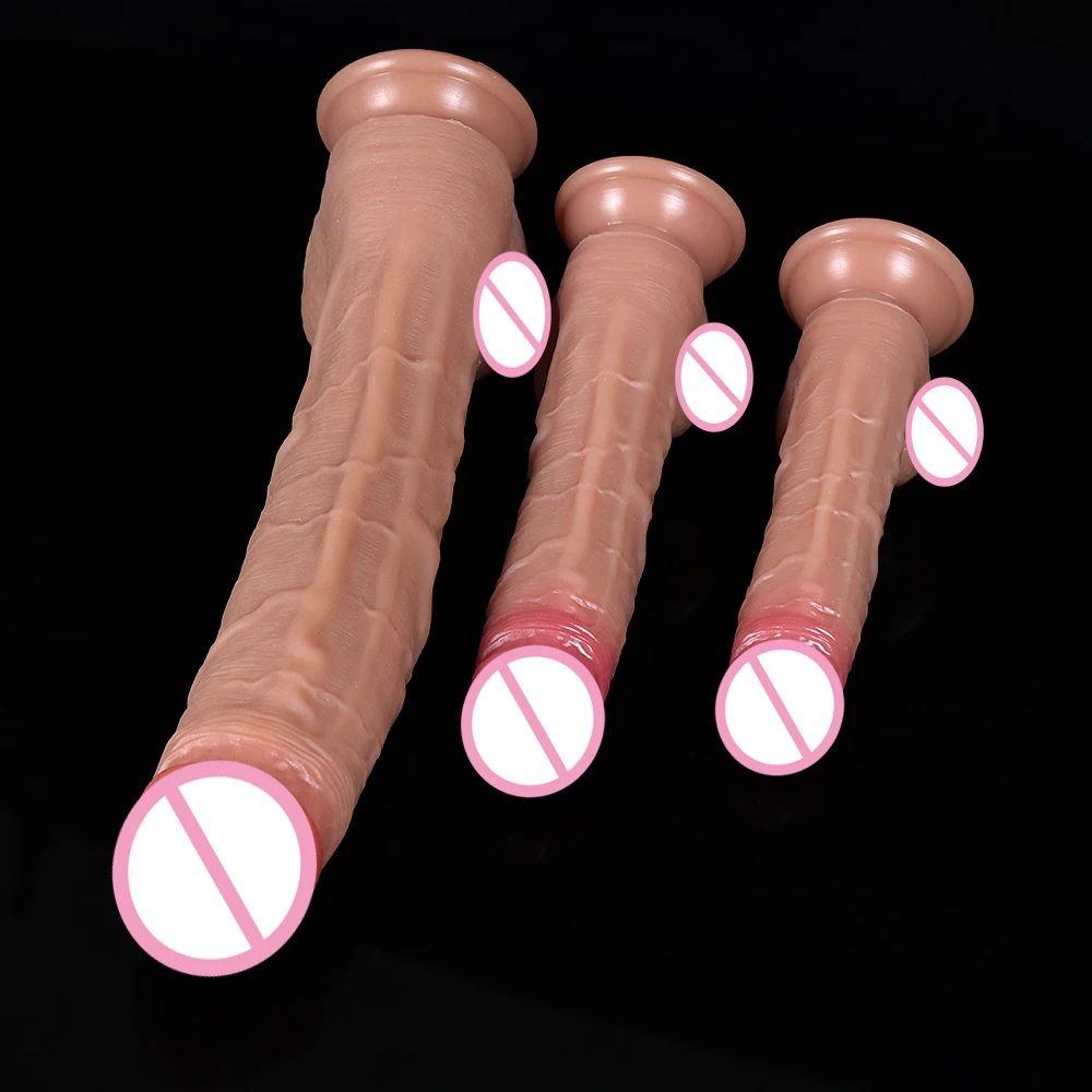 Spuer Bigger Realistic Dildos Silicone Layer Penis with Suction Cup Adult Sexy Toys for Woman Men Vagina Anal Massage Stimulator thumbnail 5