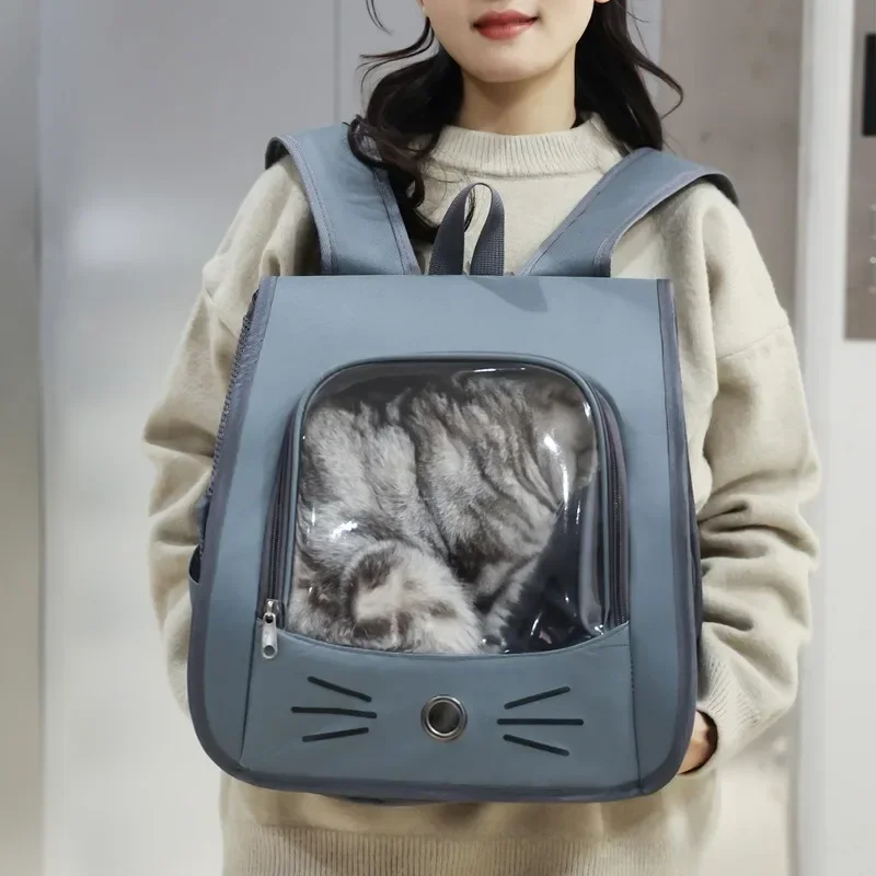 Pet Cat Carrier Bag Cat Backpack Outdoor Breathable Portable Shoulders Bag for Cats Small Dogs Transport Carrier thumbnail 3