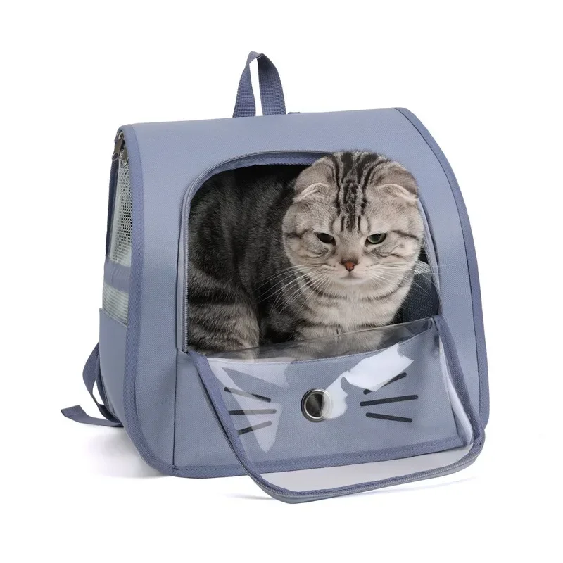 Pet Cat Carrier Bag Cat Backpack Outdoor Breathable Portable Shoulders Bag for Cats Small Dogs Transport Carrier thumbnail 4
