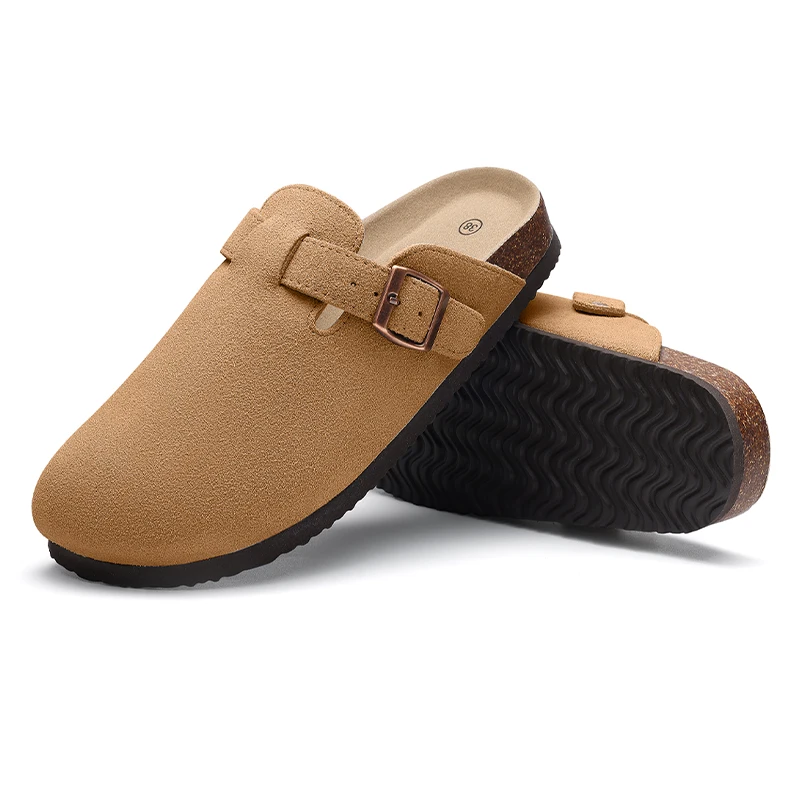 Eyriphy Clogs Shoes Mens Mules Unisex Cork Sandals Mules Men Clogs Leather Mules Suede Clogs Classic Cork Clogs Men Clogs Sandal