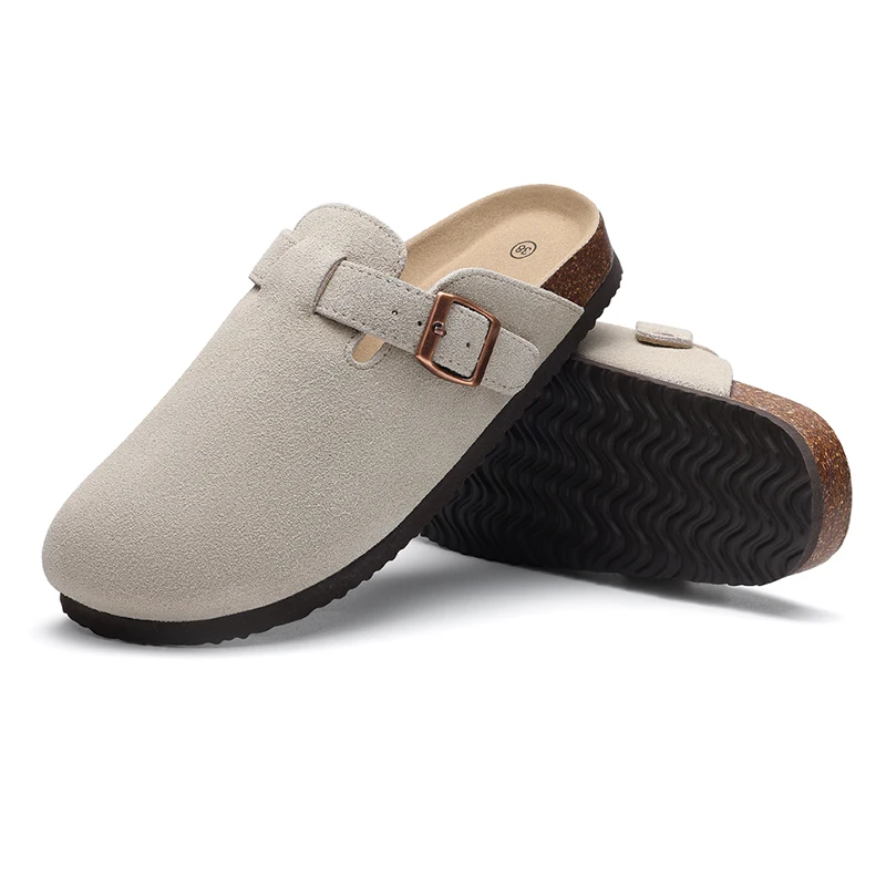 Eyriphy Clogs Shoes Mens Mules Unisex Cork Sandals Mules Men Clogs Leather Mules Suede Clogs Classic Cork Clogs Men Clogs Sandal thumbnail 5