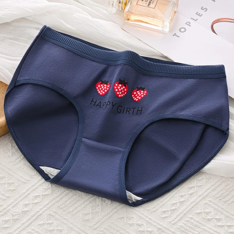 5Pcs Cotton Underwear for Women Panties Sexy Shorts Print Fruit Cartoon Briefs Girls Sexy Lingeries Breathable Underpant Ladies thumbnail 5