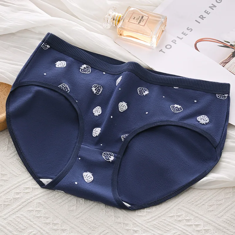 5Pcs Cotton Underwear for Women Panties Sexy Shorts Print Fruit Cartoon Briefs Girls Sexy Lingeries Breathable Underpant Ladies thumbnail 4