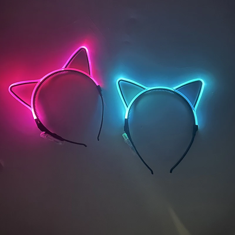 Halloween Christmas Anime Accessory Decorative Headwear Luminous LED Headband Glow Bow Ties Girls Women Cute Gift Headband thumbnail 4