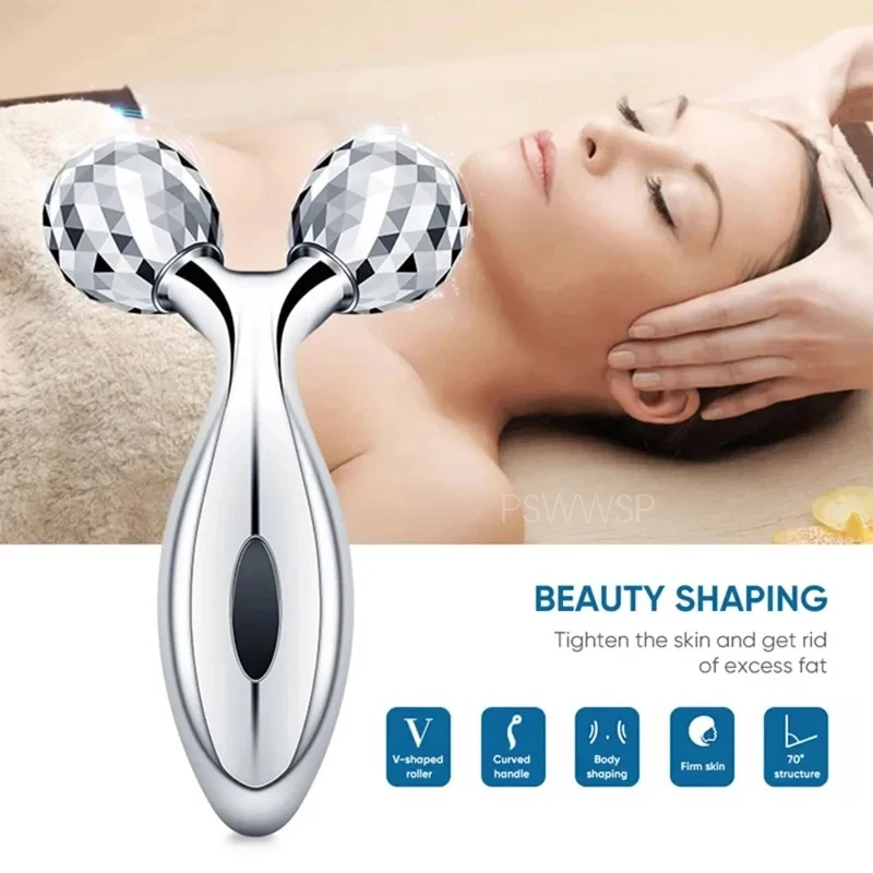 3D Facial Roller Massage Y Shape Face Lifting Massage 360 Rotate Full Body Musle Massage Relaxation Beauty Health Massge Roller thumbnail 2