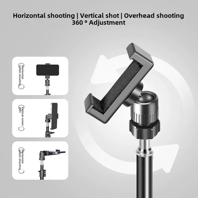 160cm Live Broadcast Tripod Landing Type Camera Anchor Selfie Light Frame Metal Thermometer Phone Holder thumbnail 4