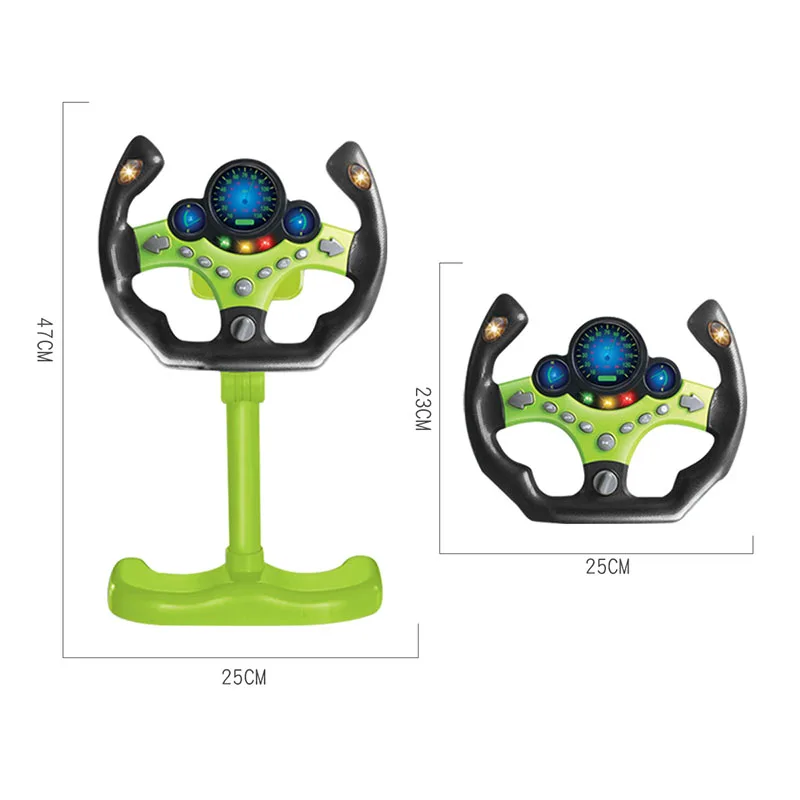 Electric Simulated Driving Steering Three-Dimensional Portable Wheel Copilot Toy Light And Sound Educational Children's Gifts thumbnail 4