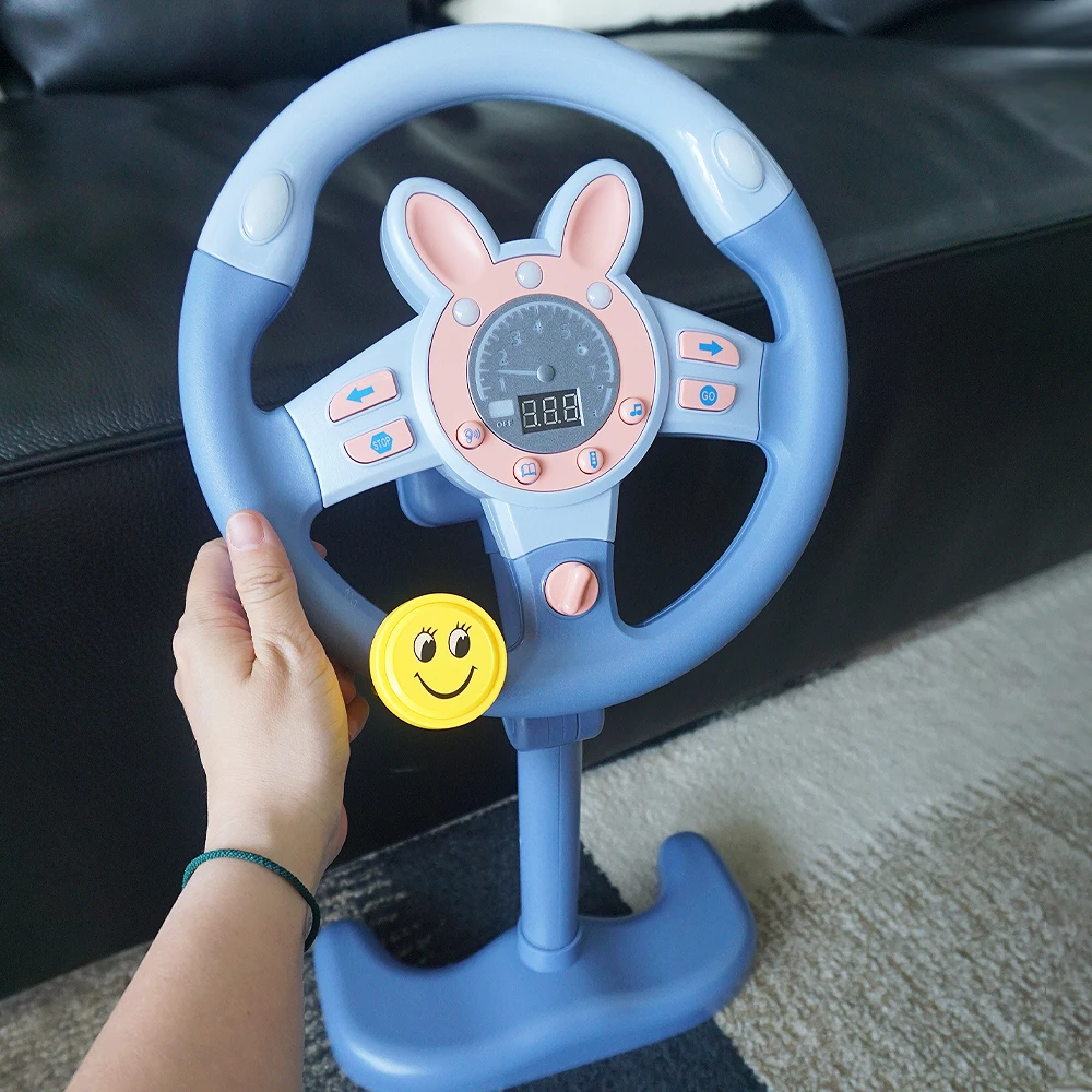 Electric Simulated Driving Steering Three-Dimensional Portable Wheel Copilot Toy Light And Sound Educational Children's Gifts thumbnail 6