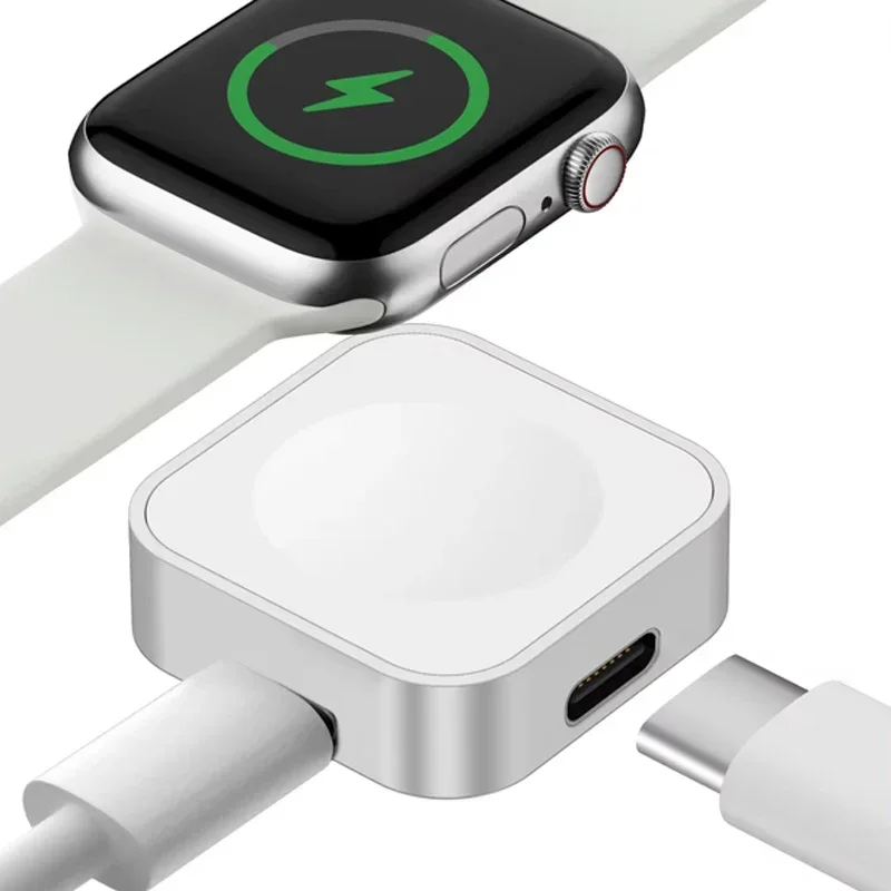 Portable Wireless Watch Charger Type C 8pin Two interfaces For Apple Watch S9 8 7 6 5 4 3 2 1 SE Ultra Series Fast Charger thumbnail 6