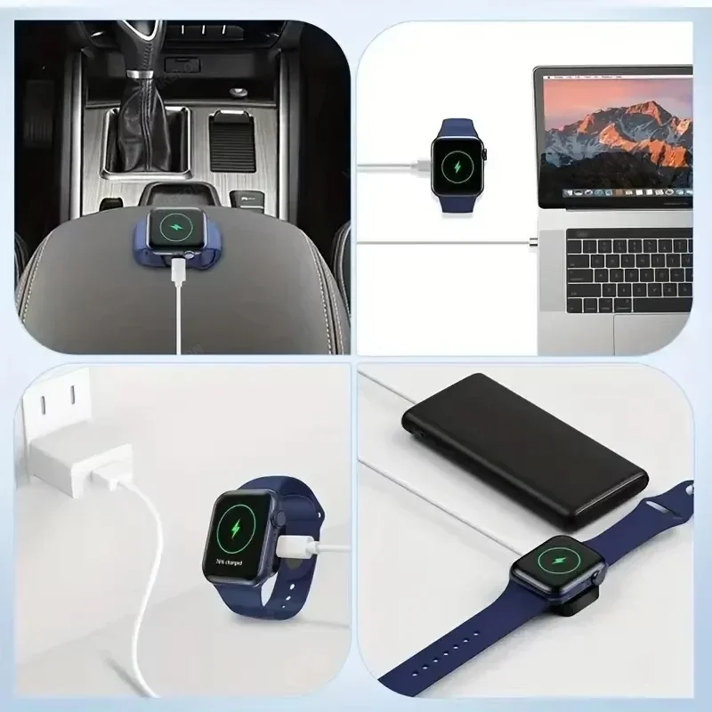 Portable Wireless Watch Charger Type C 8pin Two interfaces For Apple Watch S9 8 7 6 5 4 3 2 1 SE Ultra Series Fast Charger thumbnail 4