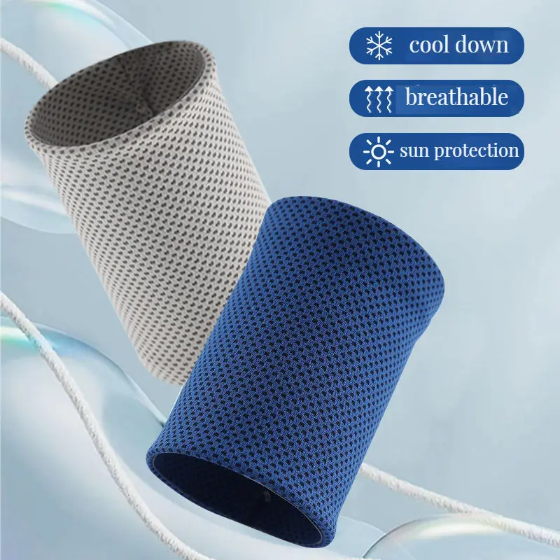 2pcs Ice Cooling Wristband Exercise Breathable Tennis Wristband Outdoor Sports Sweatband For Running Fitness Yoga Cycling Hiking thumbnail 5